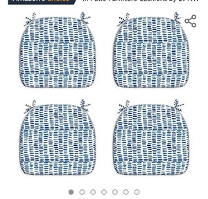 lot 50904 image: LVTXIII Outdoor Chair Cushions Set of 4