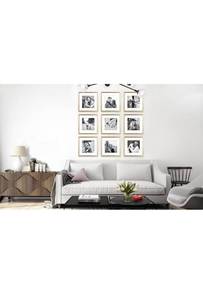 lot 50906 image: ArtbyHannah 9 Pack 12x12 Gold Square Picture Frames Collage Set
