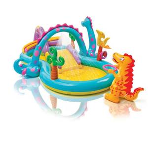 lot 50909 image: Intex - 11ft x 7.5ft x 44in Dinoland Kids�� Inflatable Pool