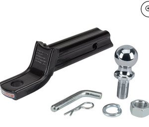 lot 50974 image: TowSmart Towing Trailer Hitch Fits 2in. Receiver, 2in. Drop x 34in. Rise, 2 ball, 58in. hitch pin
