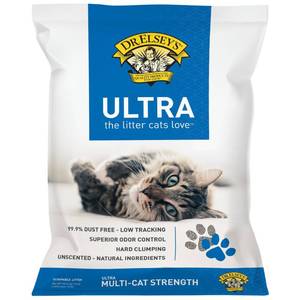 lot 7668 image: Dr. Elsey s Precious Cat Ultra Unscented Clumping Clay Cat Litter 40lb Bag