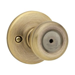 lot 7683 image: Kwikset Tylo Antique Brass Steel Privacy Knob 3 Right or Left Handed