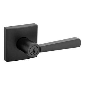 lot 7692 image: Baldwin 354Spl-Sqr-Smt Spyglass Single Cylinder Keyed Entry Door Lever Set From The