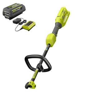 lot 8175 image: Ryobi Expand-It 40-Volt Lithium-Ion Cordless Attachment Capable Trimmer Power Head - 4 Ah Battery and Charger Included - Retail$159.00