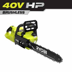 lot 8181 image: RYOBI 40V HP Brushless 14 in. Electric Cordless Chainsaw (Tool Only)