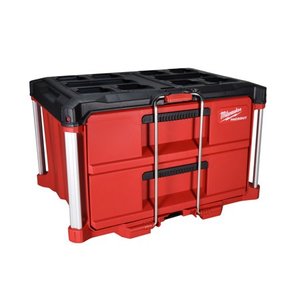 lot 8183 image: Milwaukee 48-22-8442 2-Drawer Packout Tool Box with Drawer Dividers