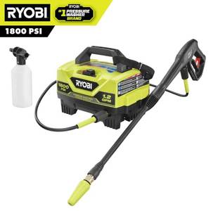 lot 8205 image: RYOBI 1800 PSI 1.2 GPM Cold Water Electric Pressure Washer