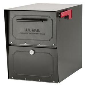 lot 8226 image: Oasis Classic Extra Large High Security Post Mount Mailbox Graphite Bronze