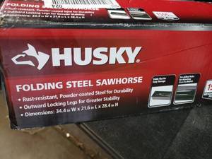lot 8235 image: Husky Folding Steel Saw Horse