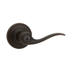 lot 8246 image: Kwikset Tustin Keyed Entry Lever Featuring Smartkey� in VB