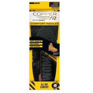lot 8257 image: Copper Fit Workgear Comfort Insoles - Size(8-13) - 2 pair