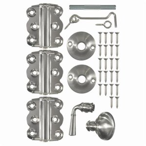 lot 8259 image: Hampton Products-Wright 216946 Screen Door Hardware Set Satin Nickel