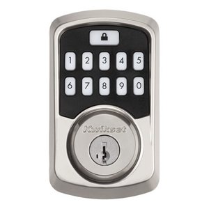 lot 8263 image: Kwikset Aura Bluetooth Enabled Smart Lock In Satin Nickel Model # 99420-001