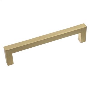 lot 8264 image: GlideRite 5 in. Center Solid Square Bar Cabinet Pull Satin Gold, Pack Of 10