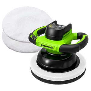 lot 1474 image: Greenworks 24V Powerful 10 Cordless Buffer & Polisher, 2800 RPM Waxing Machine, Battery and Charger Sold Separately