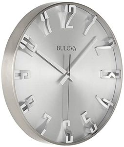 lot 1496 image: Bulova C4846 Director Wall Clock, Satin Pewter Finish