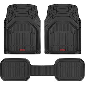 lot 1526 image: Motor Trend 943-BK FlexTough Defender Car Floor Mats -Next Generation Deep Dish Heavy Duty Contour Liners for Car SUV Truck & Van-All Weather Protection, Trim to Fit Most Vehicles