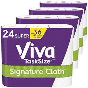 lot 1535 image: Viva Signature Cloth Paper Towels, Task Size - 24 Super Rolls (4 Packs of 6 Rolls)  36 Regular Rolls (81 Sheets Per Roll)