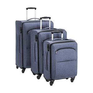 lot 1550 image: Amazon Basics Urban Softside Spinner Luggage, 3-Piece Set, Blue