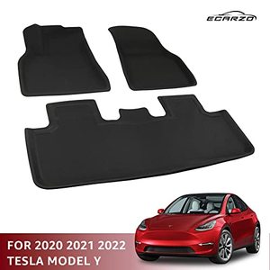 lot 1577 image: Tesla Model Y Floor Mats 3D All-Weather Floor Liners for 2020 2021 2022 Tesla Model Y Accessories Black
