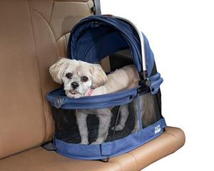 lot 1583 image: Pet Gear View 360 Pet Safety Carrier & Car Seat for Small Dogs & Cats Push Button Entry