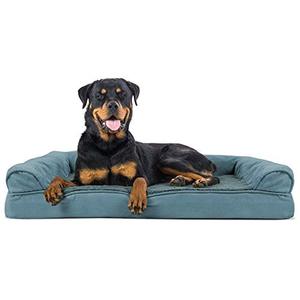 lot 1587 image: Furhaven Pet Bed for Dogs and Cats - Plush and Suede Sofa-Style Egg Crate Orthopedic Dog Bed, Removable Machine Washable Cover - Deep Pool, Jumbo (X-Large)
