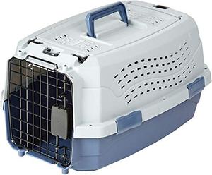 lot 1593 image: Amazon Basics Two-Door Top-Load Hard-Sided Pet Travel Carrier, 19-Inch