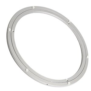lot 1598 image: Dailydanny Aluminum Heavy Duty Lazy Susan Rotating Turntable Bearing Swivel Plate Hardware for Dining-Table (18 inch)