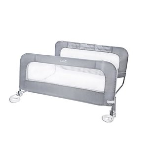 lot 1608 image: Summer Double Safety Bedrail, Gray, Metal and Fabric Bedrail Set for Toddlers, 42.5 Long, Fits Twin, Full, and Queen Beds and Accommodates Thick Mattresses and Platform Beds