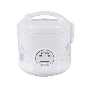 lot 1650 image: Tayama Automatic Rice Cooker & Food Steamer 10 Cup, White (TRC-10R)