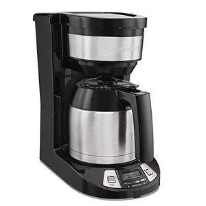 lot 1659 image: Hamilton Beach 8 Cup Programmable Coffee Maker with Thermal Carafe, Black (46240)