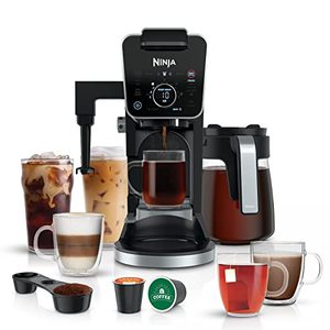lot 1660 image: Ninja CFP301 DualBrew Pro System 12-Cup Coffee Maker, Single-Serve for Grounds & K-Cup Pod Compatible, 4 Brew Styles, Frother, 60-oz. Water Reservoir with Separate Hot Water Dispenser & Carafe, Black