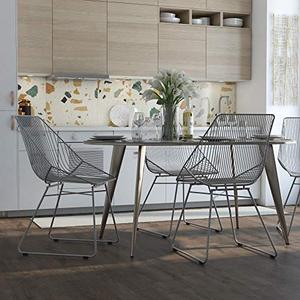 lot 1674 image: CosmoLiving by Cosmopolitan CosmoLiving Ellis Modern Accent, Gray Metal Chair