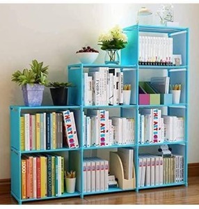 lot 1693 image: DIY Adjustable Bookcase, Bookshelf with 9 Book Shelves, Home Furniture Storage