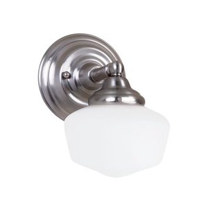 lot 1694 image: Sea Gull Lighting 44436-962 Academy 1-Light Wall  Bath in Brushed Nickel