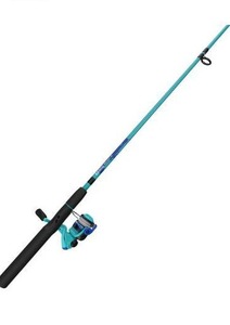 lot 1697 image: Zebco Splash Junior Spinning Reel and Fishing Rod Combo, 4-Foot 2-Piece Fishing Pole, Size 10 Reel, Changeable Right- or Left-Hand Retrieve, Pre-Spooled with 6-Pound Zebco Line, Blue