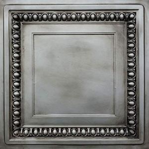lot 1729 image: From Plain To Beautiful In Hours DCT06as-24x24-25 Cambridge PVC 2 x 2 Glue-up or Lay-in Ceiling Tile (Case  100 sq.ft), Aged Silver, 25