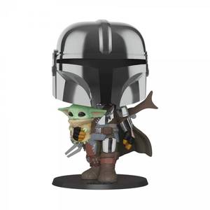 lot 1760 image: Funko POP Star Wars The Mandalorian - 10 Mandalorian wThe Child