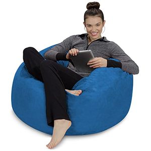 lot 1782 image: Sofa Sack Bean Bag Chair 3 Memory Foam Furniture Bean Bag - Medium Sofa with Soft Micro Fiber Cover - French Blue
