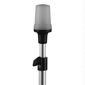 lot 1852 image: Attwood 5610-48-7 Telescoping Pole Light, All-Around Light, Height-Adjustable 26-42 inches, 2 Mile 360-Degree Visibility