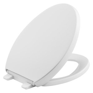 lot 7723 image: Kohler Reveal Quiet Close Elongated Toilet Seat with Grip Tight Bumpers