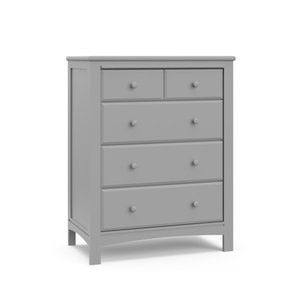 lot 7321 image: Graco Benton 4-Drawer Pebble Gray, Traditional &amp Modern Farmhouse, Dresser - Retail $556.99
