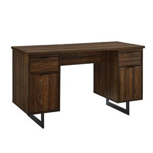 lot 7324 image: Perkins 54 Executive Desk with Dual Storage - Dark Walnut - Retail $399.99