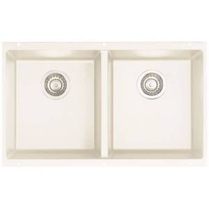 lot 7764 image: Blanco PRECIS Equal Double Bowl SILGRANIT Sink White - Retail $517.40
