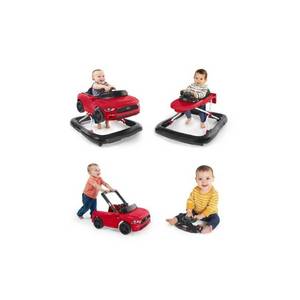 lot 7776 image: Bright Starts Ford Mustang Ways to Play 4-in-1 Walker, Red, Age 6 months