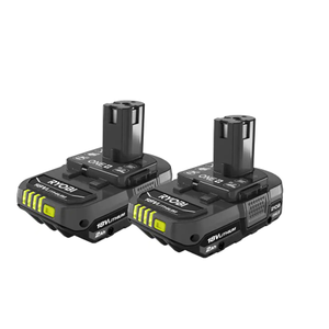 lot 7798 image: RYOBI ONE 18V Lithium-Ion 2.0 Ah Compact Battery (2-Pack)