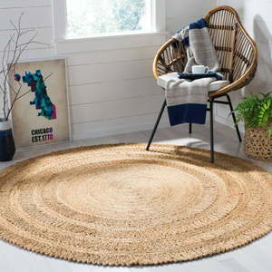 lot 8290 image: Safavieh Natural Fiber Rodina Geometric Braided Area Rug, 57 Inches