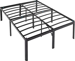 lot 7312 image: Amazon Basics Heavy Duty NonSlip Bed Frame With Steel Slats, Queen 18 H