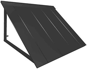 lot 8287 image: Awntech H22-US-3K 3 ft. Houstonian Metal Standing Seam Awning, Black - 44 x 24 x 24 in