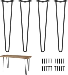 lot 7780 image: 4pc 24 Hairpin Table Legs